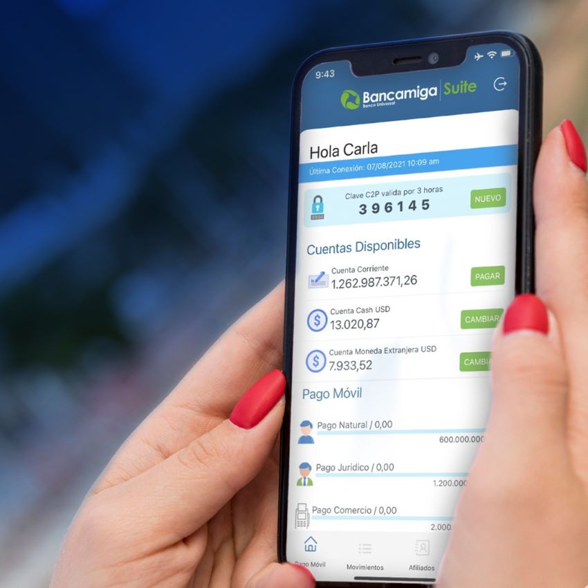 Bancamiga habilita Pago Móvil Interbancario desde cuentas en dólares