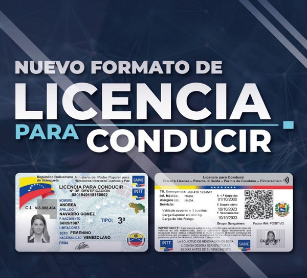 #Dato: Conozca el nuevo formato de la licencia para conducir en Venezuela (+detalles)