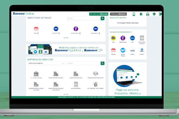 Banesco renovó su portal de pagos y ahora está disponible en BanescOnline y BanescOnline Empresa