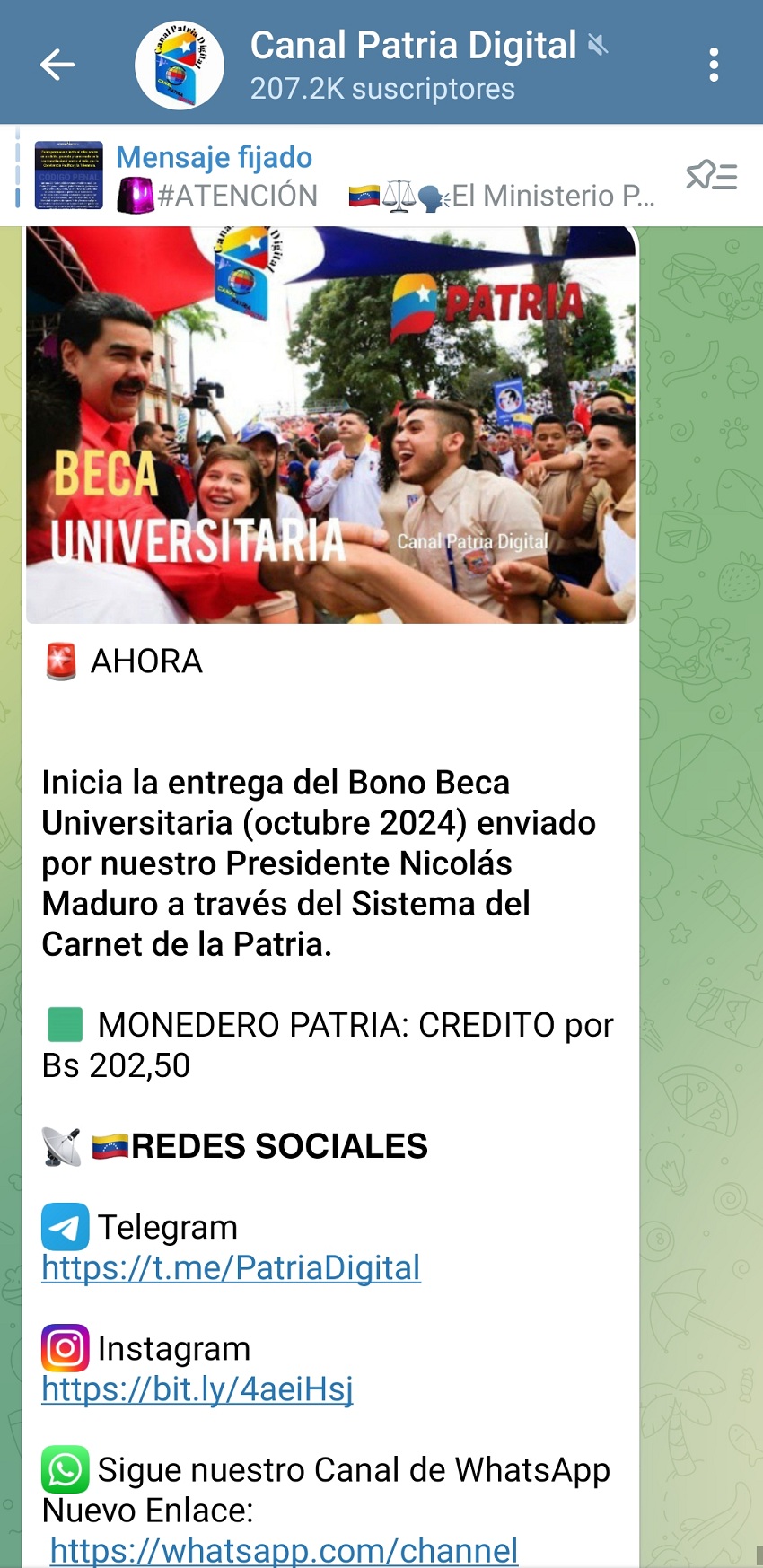 Pagan los bonos «Beca Universitaria» y «Beca Enseñanza Media» de octubre (+montos)