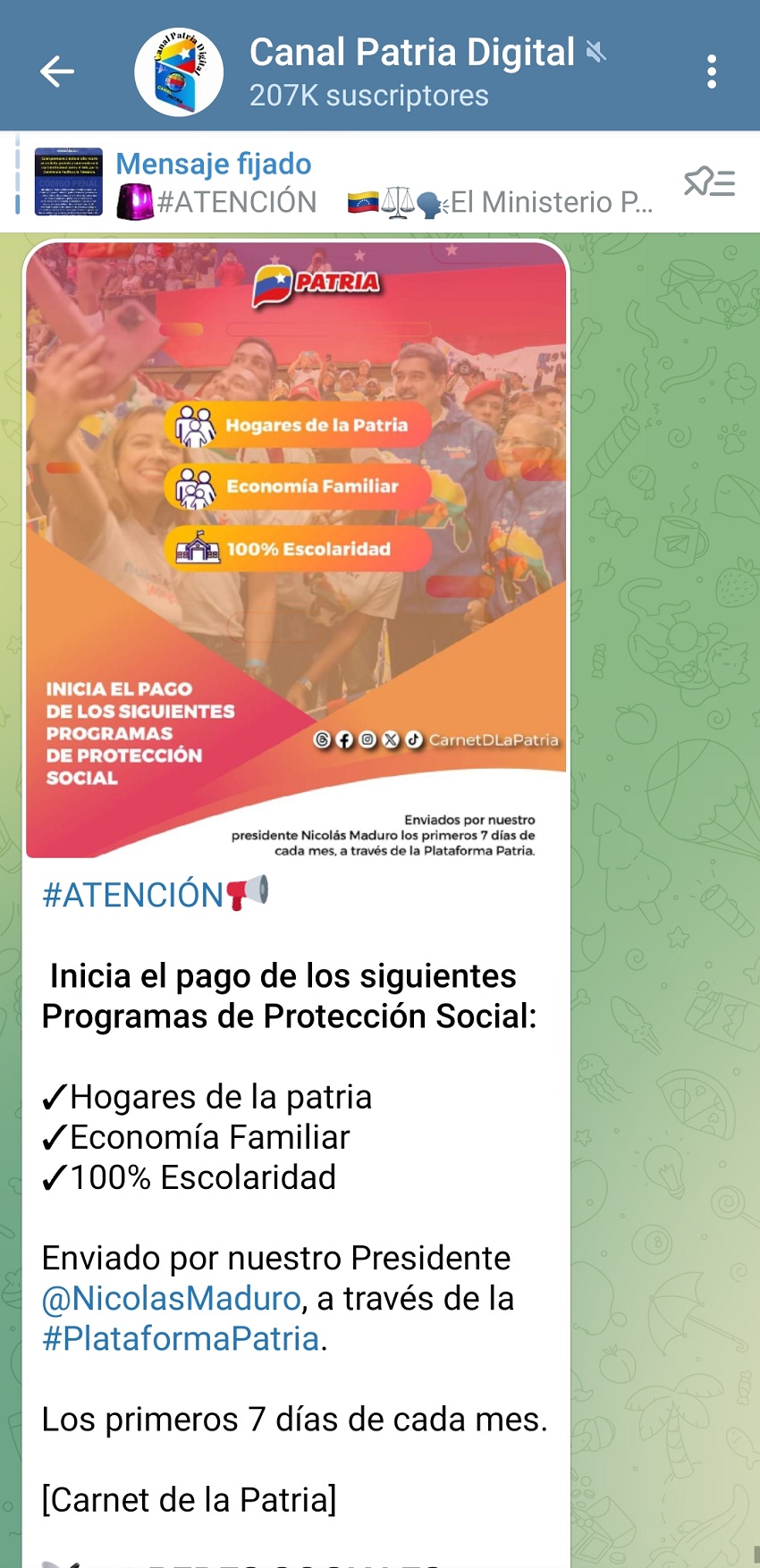 Pagan los bonos «Hogares de la Patria», «Economía Familiar» y «100% Escolaridad» de octubre (+montos)