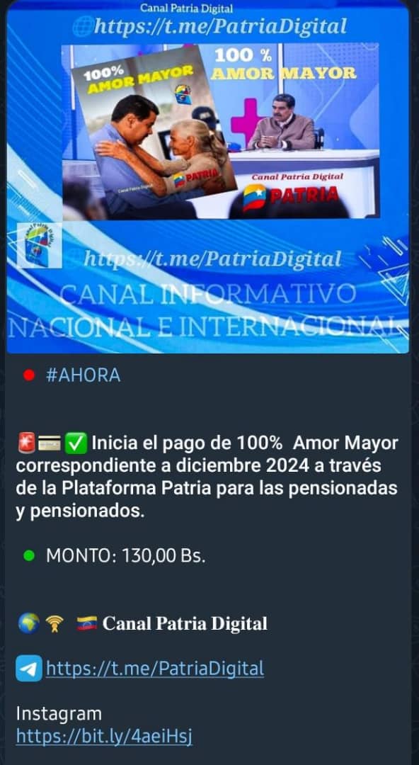 Pagan Bono “100% Amor Mayor” de diciembre: equivale a US$2,70