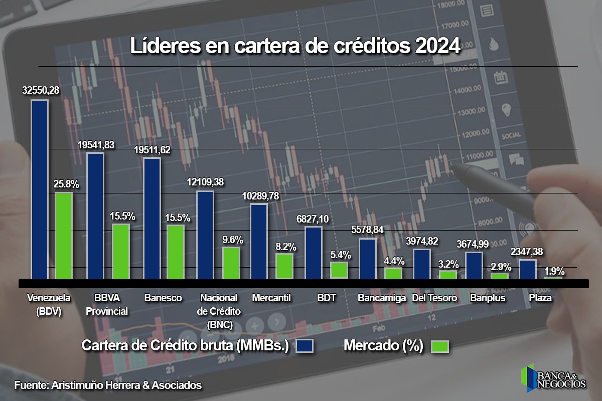 #Ranking: Banca privada concentró 65,5% de la cartera de créditos al cierre de 2024