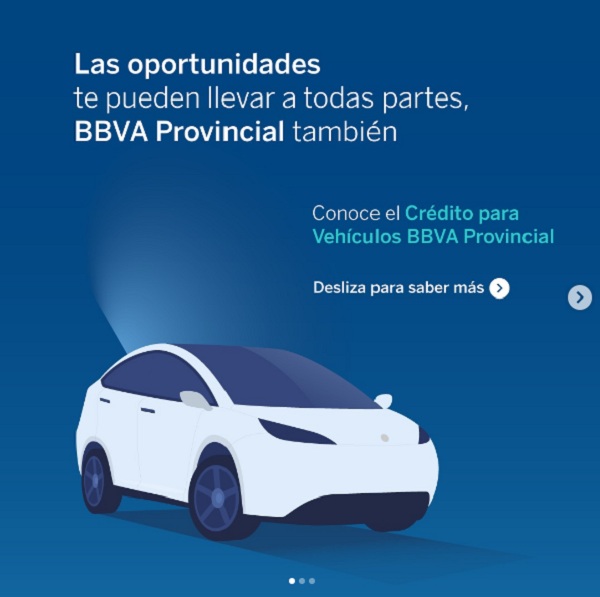 ¿Quiere adquirir un vehículo? Esto es lo que te ofrece el BBVA Provincial