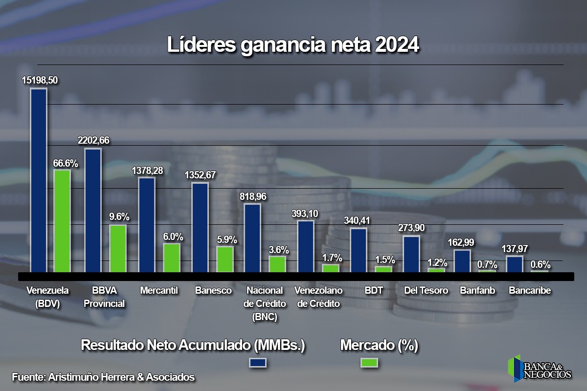 #Ranking: Banca pública concentró 70% de la utilidad neta acumulada del sistema en 2024