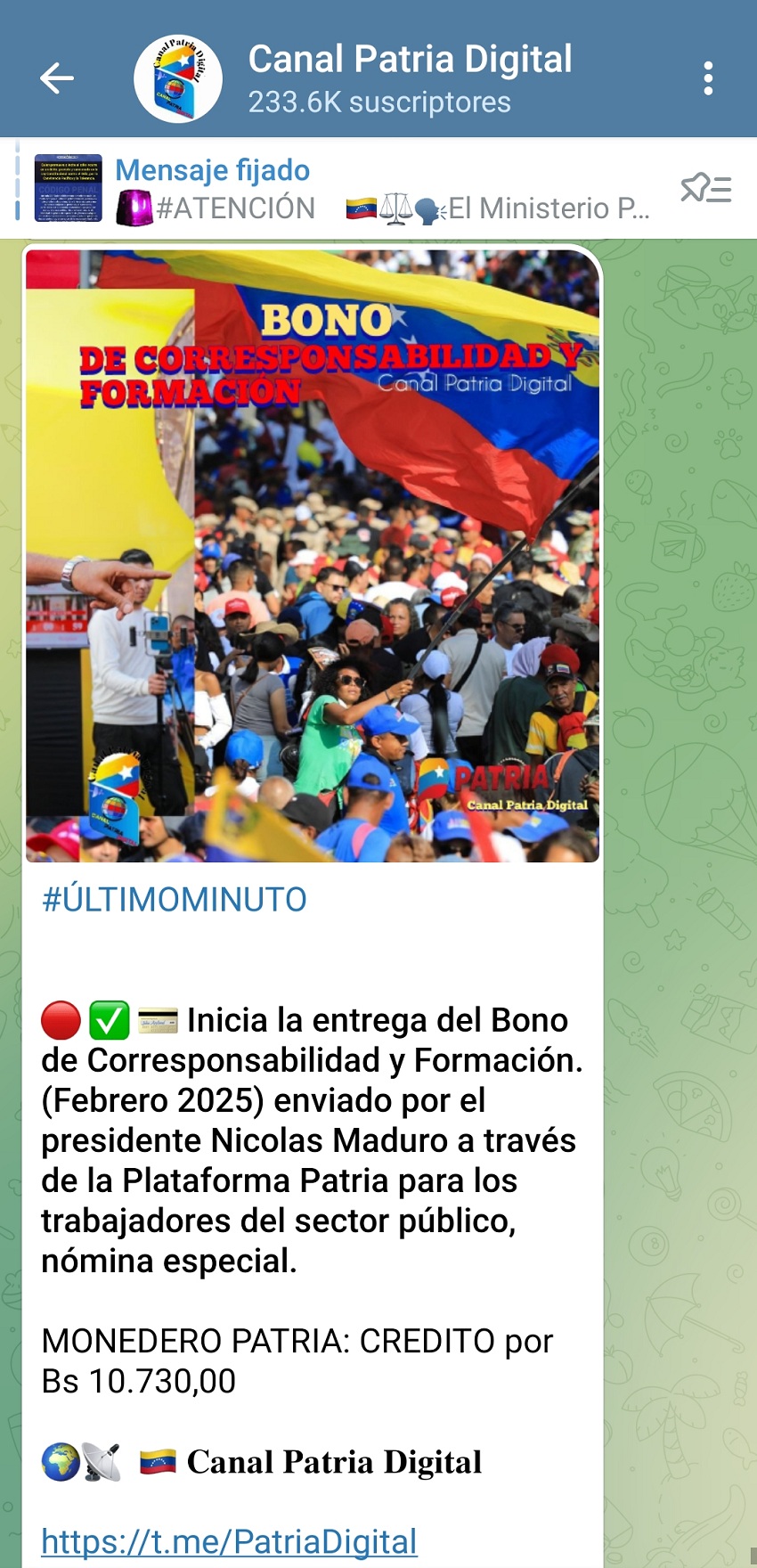 Pagan bono «Corresponsabilidad y Formación» a trabajadores públicos de nómina especial: Aumentó 89% en bolívares