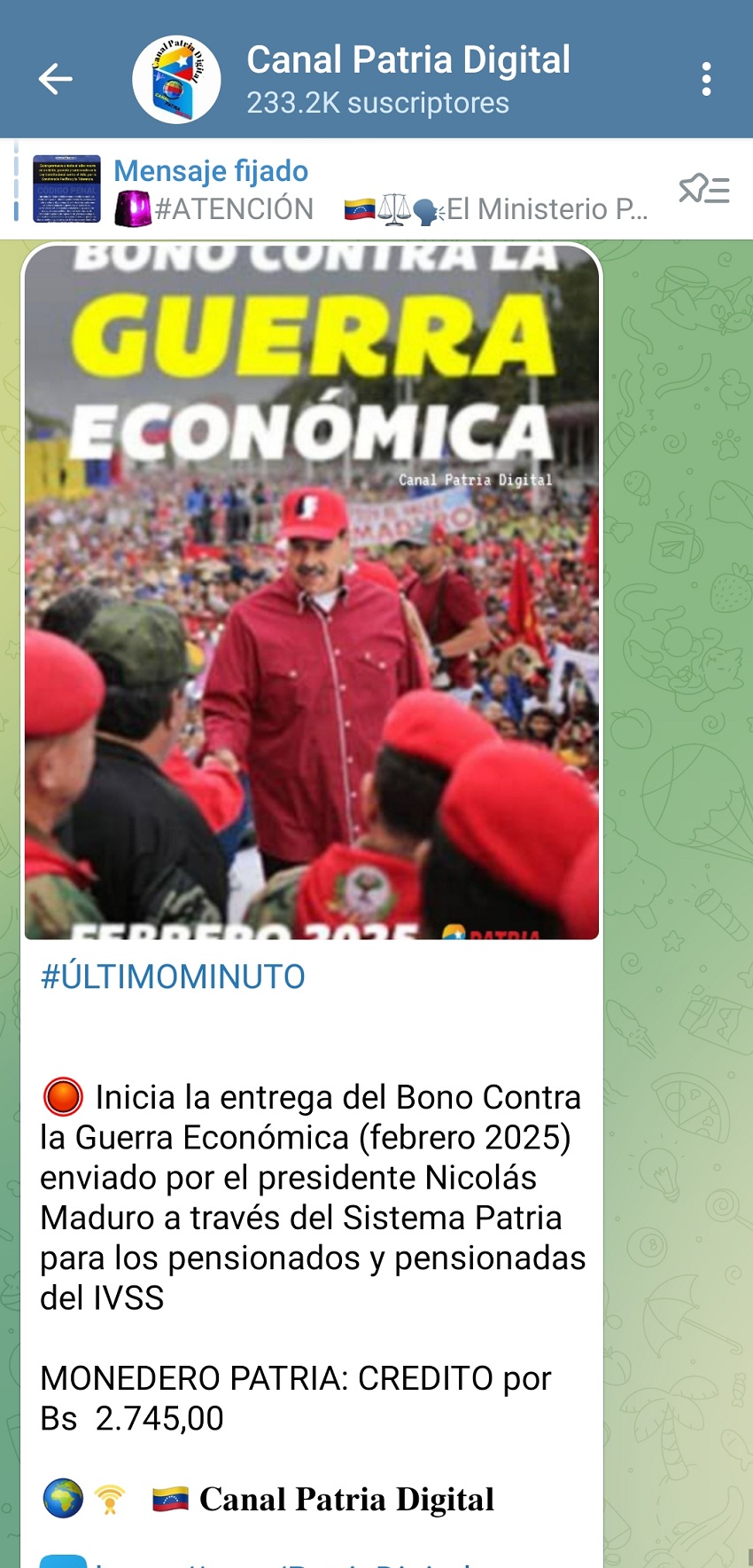 Pagan bono «Contra la Guerra Económica» de febrero a pensionados: Aumentó en divisas y en bolívares (+monto)