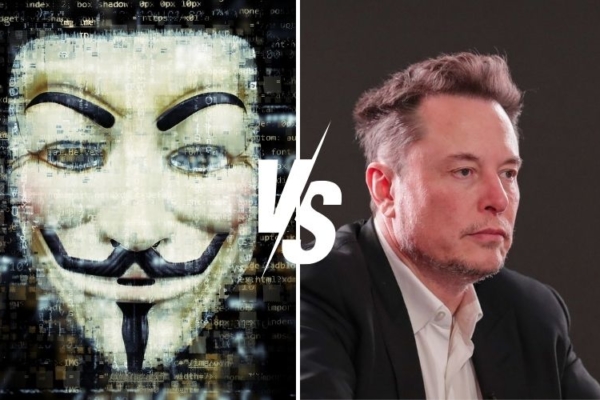 Anonymous declara la guerra a Elon Musk: Hackers apuntan a sus empresas