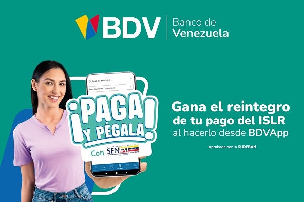 «Paga y Pégala» del BDV ahora también con el Seniat